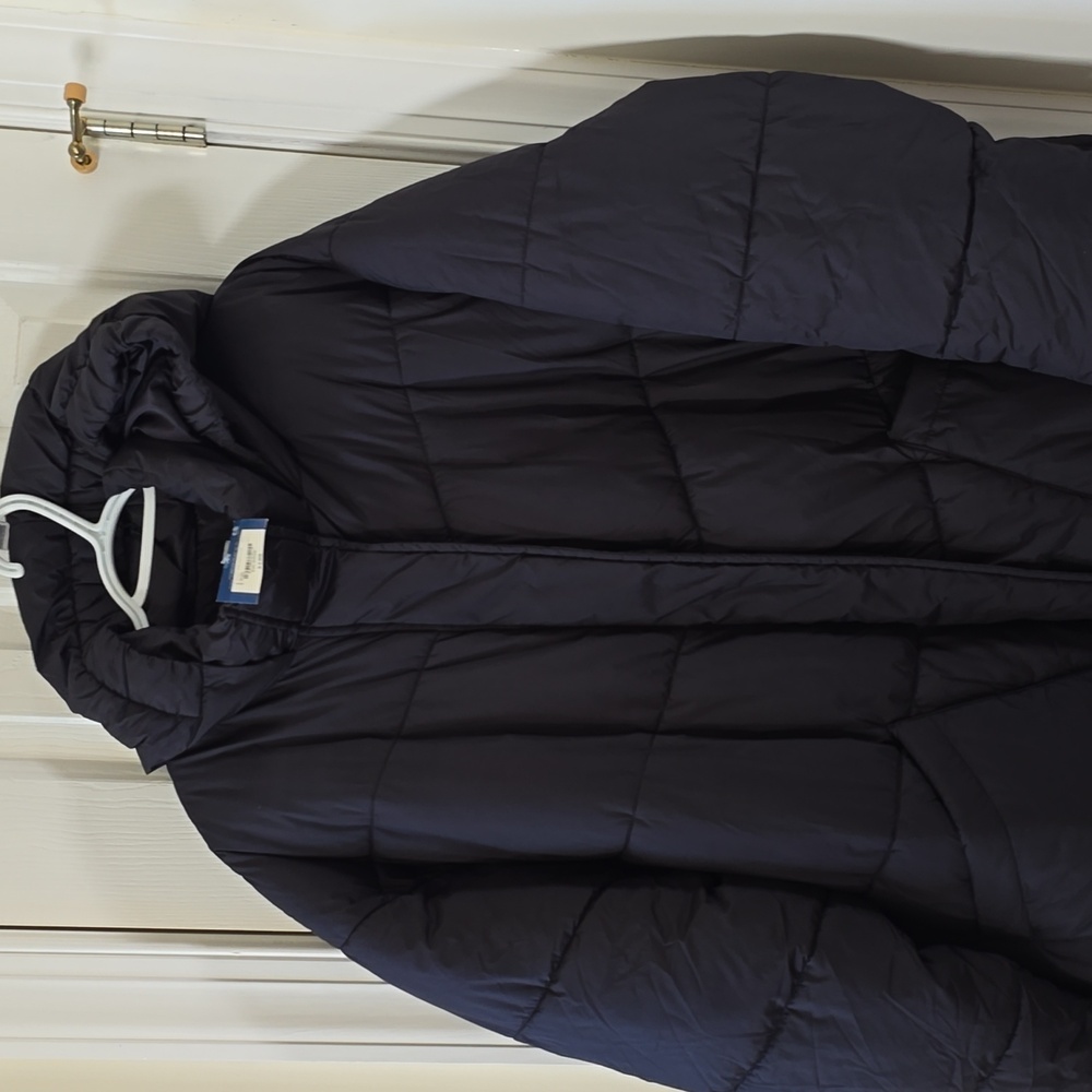 ARIZONA JEAN CO WOMEN'S BLACK JUNIORS PLUS SIZE LONG PUFFER WINTER COAT SIZE XXL